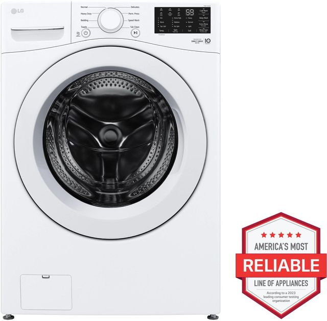 LG White Front Load Laundry Pair-12