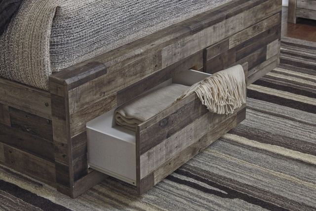 Benchcraft® Derekson Multi Gray Twin Storage Panel Bed-3