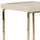 Michael Amini® Lisbon Silken Matte Cream Side Table with Gold Base-4