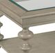 England Furniture Tigbee Glass Top Rectangular Cocktail Table with White Oak Base-1