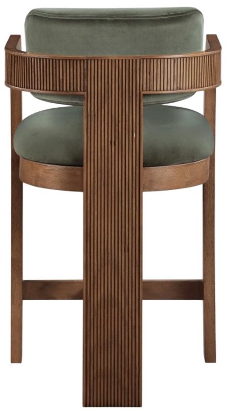 Meridian Furniture Sacha Green/Brown Upholstered Counter Stool-4