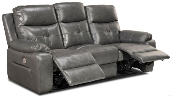 Mazin Furniture Primus Grey Power Reclining Sofa with Drop-Down Table-3