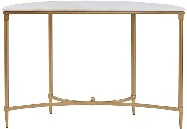 Olliix by Madison Park Signature White/Gold Bordeaux Console Table-1