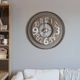 YHD BrownWhite Wall Clock-1