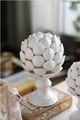 A & B Home Albinia White 10" Large Artichoke Decorative Object-5