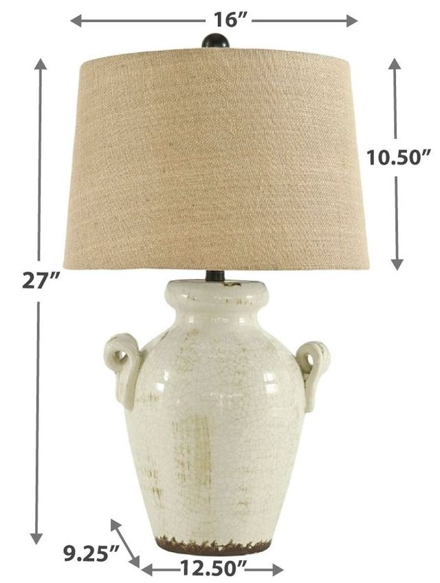 Signature Design by Ashley® Emelda Cream Table Lamp-1