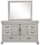Magnussen Home® Bronwyn Alabaster/Toasted Nutmeg Dresser and Landscape Mirror-2