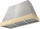 AGA Euclid 48" Stainless Steel Wall Mounted Range Hood with Polished Brass Trim-0