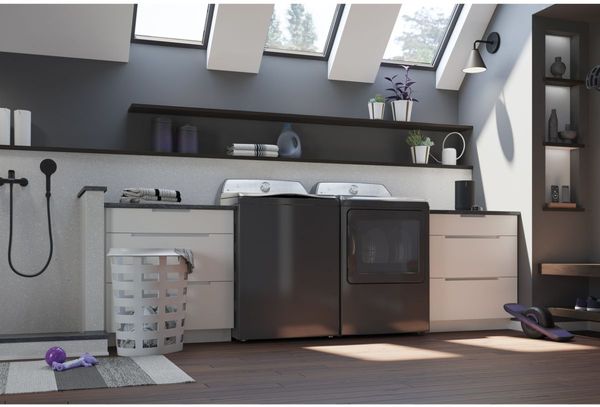 GE Profile Diamond Gray Laundry Pair