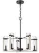 Cal® Lighting & Accessories Olivette Black/White Washed Chandelier-0