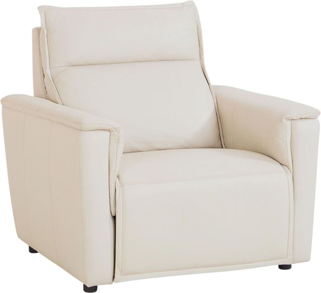 Bassett® Furniture Club Level Chauncey Vanilla Leather Power Recliner-0