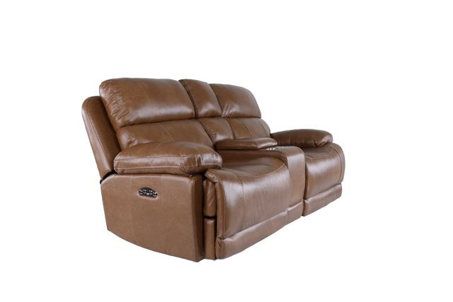 ITEM #: 77078  Cowboy Saddle Leather Power Loveseat with Headrest-3