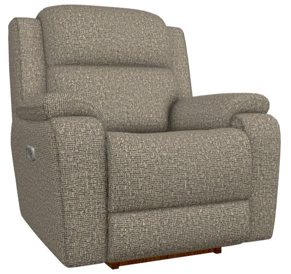 La-Z-Boy® Dorian Peppercorn Power Rocking Recliner with Headrest-0