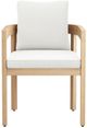 New Classic® Home Furnishings Wesley White Acacia/Fabric Outdoor Patio Side Chair-2
