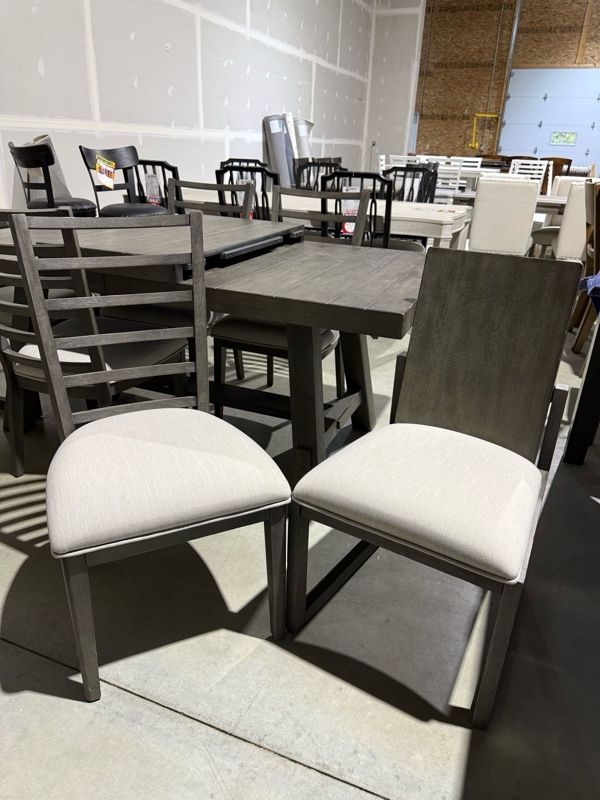 Clearance Liberty Furniture Modern Farmhouse 7-Piece Dusty Charcoal Trestle Table Set-1