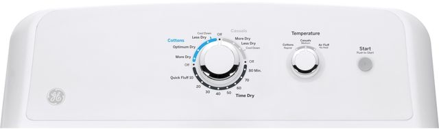 GE® 7.2 Cu. Ft. White Front Load Electric Dryer-1