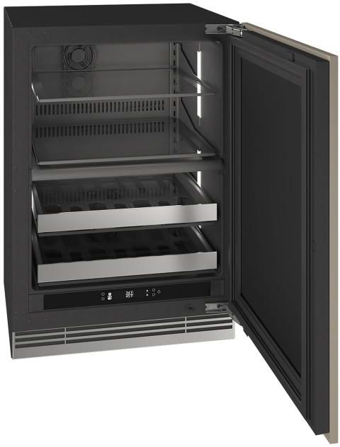 U-Line®  Home Collection 24" 4.9 Cu. Ft. Panel Ready Dual-Zone Beverage Center with Solid Door-3