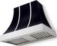 La Cornue CornuFé Cascade 36" Matte Black Wall Mounted Range Hood with Polished Chrome Trim-0
