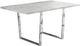 Monarch Specialties Inc. Grey Cement Top Dining Table with Chrome Base-0
