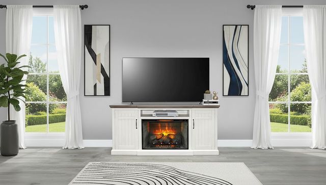 Sunny Designs™ Pasadena Buckskin/Marble White 78" TV Console-1