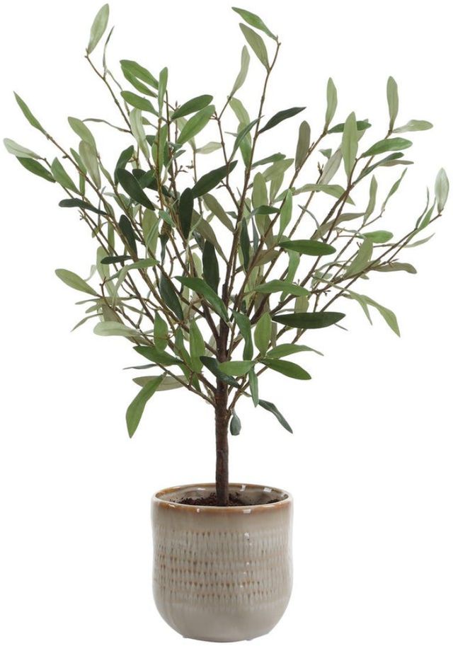 Uttermost® Solea Olive Green/Natural Tan Accent and Textured Vase-2
