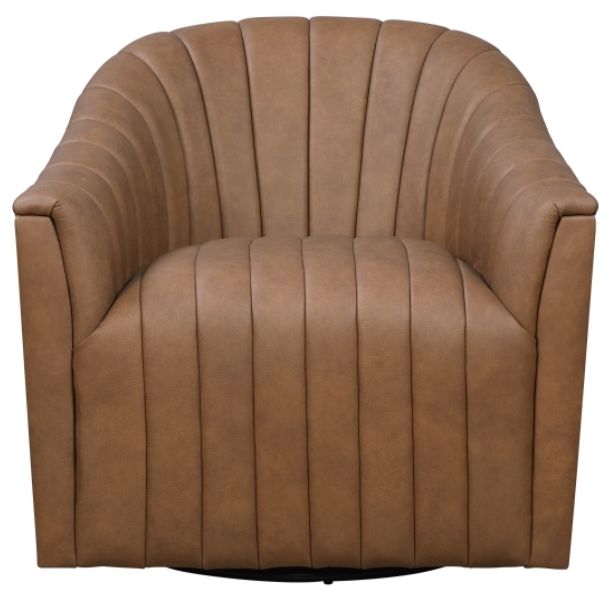 Homelegance® Boulevard Brown Swivel Chair-2