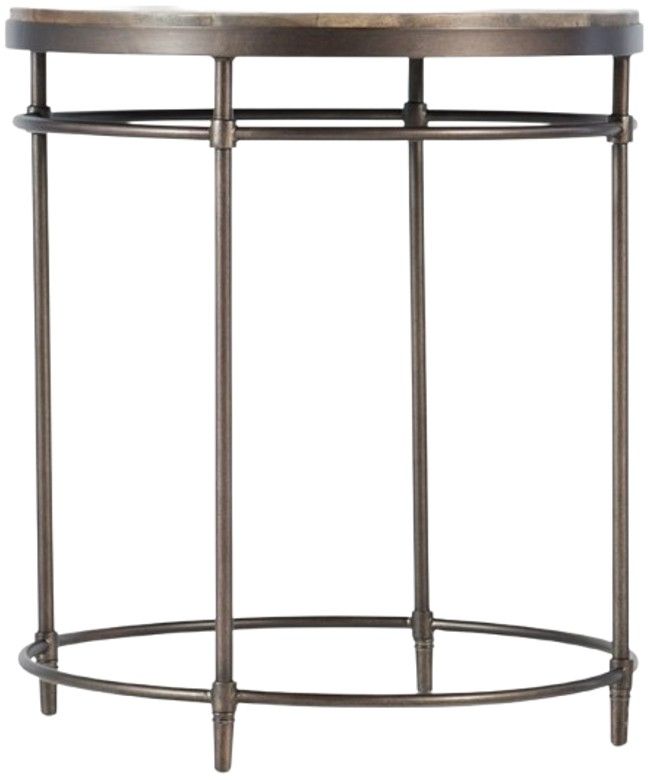 Hooker® Furniture St. Armand Light Wood End Table with Bronze Base
