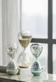A & B Home Peleus Tan 30-Minute Silvered Hourglass-2