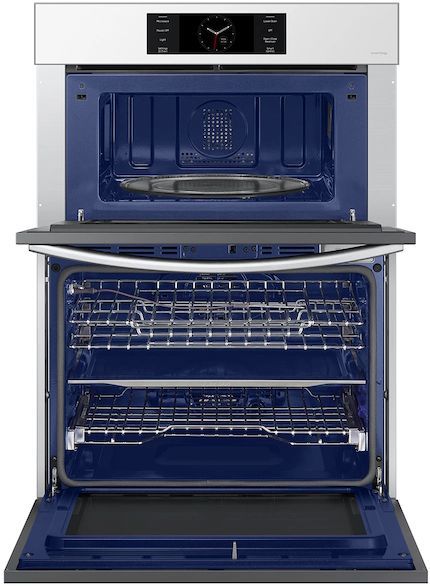 Samsung Bespoke 30" White Glass Oven/Microwave Combination Electric Wall Oven-2