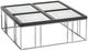 Michael Amini® Carmela Glossy Charcoal Sand Cocktail Table with Chrome Base-0