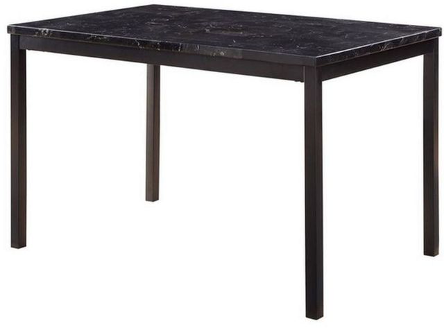 Mazin Furniture Tempe Black Dining Table with Faux Marble Top-1