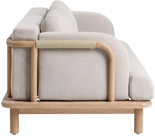 Classic Home Dawson Butterscotch Fabric/Wooden Outdoor Sofa-3