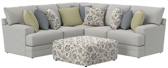Jackson Furniture Stockbridge 3-Piece Slate Sectional with Ottoman-0