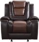 Mazin Furniture Briscoe 2-Tone Brown Glider Reclining Chair-2