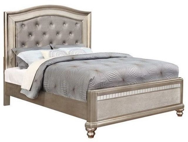 Coaster® Bling Game Metallic Platinum Queen Bed-0