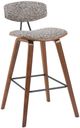 Armen Living Fox 3-Piece Speckled Brown/Walnut Barstool Set-0