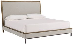 Benchcraft® Tomtyn Gray/Light Brown California King Upholstered Panel Bed