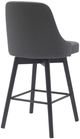 Armen Living Sicily Gray/Black Swivel Counter Stool-2