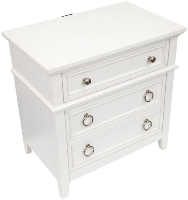 Magnussen Home® Juniper Hill Whisper White Drawer Nightstand-4