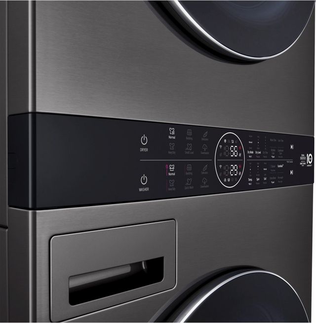 LG 5.0 Cu. Ft. Washer, 7.8 Cu. Ft. Dryer Black Steel Stack Laundry-3