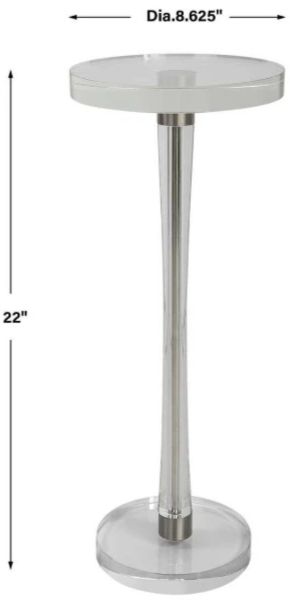 Uttermost® Pria Brushed Nickel Drink Table-2