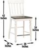 Steve Silver Co. Joanna 2-Piece Brown/White Counter Stool Set-2