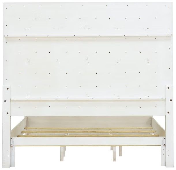 Pulaski™ Camila White King Upholstered Panel Bed-3