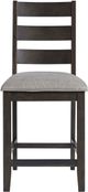 Intercon Beacon Charcoal/Walnut Ladder Counter Stool-2