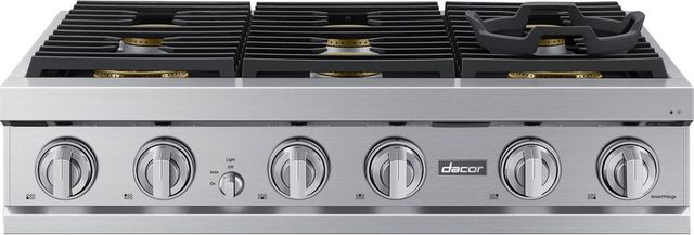 Dacor® 36" Silver Stainless Natural Gas Rangetop-2