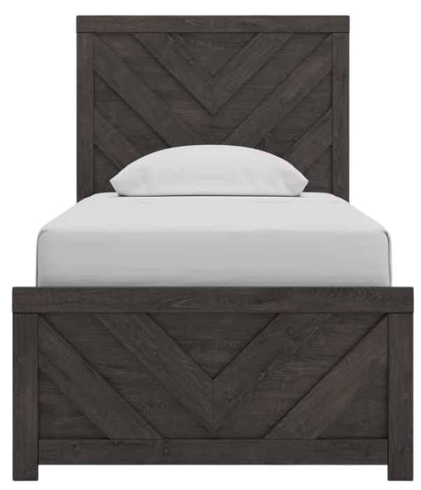 Signature Design by Ashley® Prendonea Charcoal Youth Twin Panel Bed-1