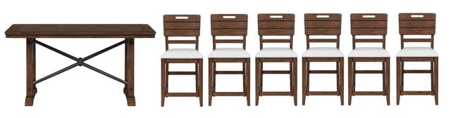 Bernards Danville 7-Piece Brown Counter Height Dining Set-0