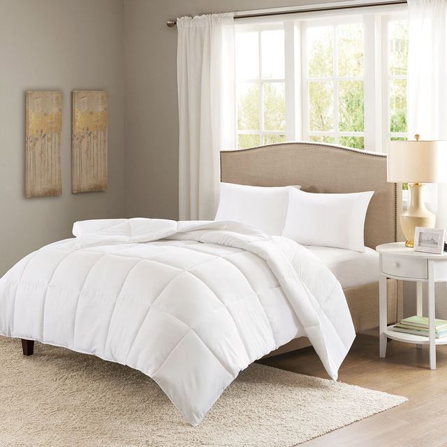 Olliix by Sleep Philosophy White King/California King Copper Infused Micro Fiber Down Alternative Comforter-0