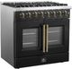 FORNO® Galiano 36" Black Pro Style Dual Fuel Range-3