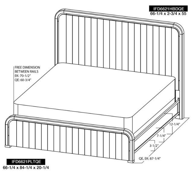 International Furniture Direct Mezquite Natural Eastern King Panel Bed-2